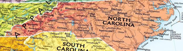 North Carolina map