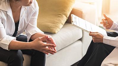 Patient and provider talking